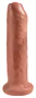 King Cock 7 Fitymanátor - élethű dildó (18cm) - sötét natúr
