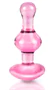 Icicles No. 75 - szíves, üveg anál dildó (pink)