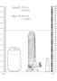 REALROCK - áttetsző élethű dildó - víztiszta (17cm)