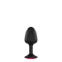 Dorcel Geisha Plug Ruby M - pink köves anál dildó (fekete)