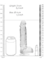 REALROCK - áttetsző élethű dildó - víztiszta (19cm)