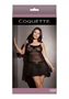 Coquette Plus Size - rendőrnő babydoll (fekete)