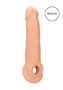 RealRock Penis Sleeve 9 - péniszköpeny (23cm) - natúr