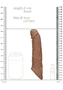 RealRock Penis Sleeve 8 - péniszköpeny (20cm) - sötét natúr