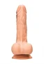 RealRock Dong 8 - élethű, herés dildó (20cm) - natúr