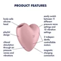Satisfyer Cutie Heart - akkus, léghullámos csikló vibrátor (pink)