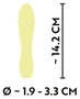 Cuties Mini 3 - akkus, vízálló, buzogány vibrátor (sárga)