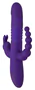 SMILE - akkus, tripla karos lökő vibrátor (lila)