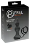 Rebel 2in1 - akkus, rádiós anál vibrátor péiszgyűrűvel (fekete)