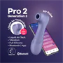 Satisfyer Pro 2 Gen3 - okos, akkus, léghullámos csiklóizgató vibrátor (lila)