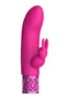 Royal Gems Dazzling - akkus, vízálló nyuszis csiklókaros G-pont vibrátor (pink)