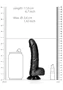 RealRock Curved - tapadótalpas, herés realisztikus dildó - 15,5cm (fekete)