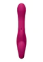 Vive Suki - akkus, tartópánt nélküli felcsatolható vibrátor nyuszis csiklóizgatóval (pink)