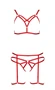Passion Magali - bikini hám szett - 3 részes (piros)