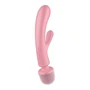 Satisfyer Triple Lover - G-pont és masszírozó vibrátor (pink)