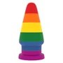 Lovetoy Prider - anál tágító dildó - 15cm (szivárvány)