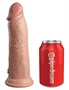 8" Dual Density Vibrating Silicone Cock  Light