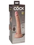 7" Dual Density Vibrating Silicone Cock with Remote  Light