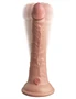 7" Dual Density Vibrating Silicone Cock with Remote  Light