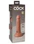 6" Dual Density Vibrating Silicone Cock  Tan