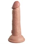 6" Dual Density Vibrating Silicone Cock  Light