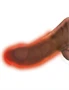 7.5" Thrusting Cock with Balls Brown