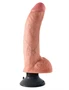 9" Vibrating Cock with Balls  Light