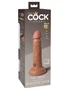 6" Dual Density Silicone Cock  Tan