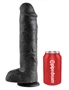 11" Cock with Balls Black