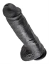 11" Cock with Balls Black