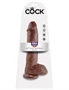 10" Cock with Balls  Brown