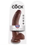 9" Cock with Balls  Brown