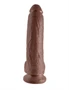 9" Cock with Balls  Brown