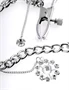 Crystal Nipple Clamps  Silver