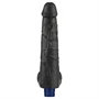 10.5" REAL SOFTEE Rechargeable Vibrating Dildo(Black)