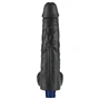 10" REAL SOFTEE Rechargeable Vibrating Dildo(Black)