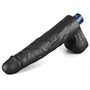 10" REAL SOFTEE Rechargeable Vibrating Dildo(Black)