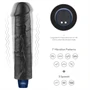 9.5" REAL SOFTEE Rechargeable Vibrating Dildo(Black)