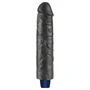 9.5" REAL SOFTEE Rechargeable Vibrating Dildo(Black)