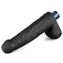 9" REAL SOFTEE Rechargeable Vibrating Dildo(Black)