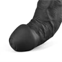 9" REAL SOFTEE Rechargeable Vibrating Dildo(Black)