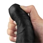 9" REAL SOFTEE Rechargeable Vibrating Dildo(Black)