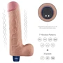 10" REAL SOFTEE Rechargeable Vibrating Dildo(Flesh)