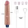 9.5" REAL SOFTEE Rechargeable Vibrating Dildo(Flesh)