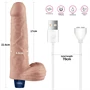 9" REAL SOFTEE Rechargeable Vibrating Dildo(Flesh)