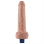 9" REAL SOFTEE Rechargeable Vibrating Dildo(Flesh)