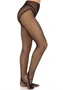 Crotchless backseam tights O/S - black