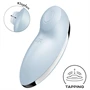 Satisfyer Tap & Climax 2 - 2in1 csiklóizgató és vibrátor (kék)