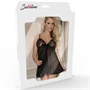 SUBBLIME BABYDOLL - VIRÁGOS CSIPKE FEKETE S/M