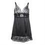 SUBBLIME - virágmintás csipke babydoll fekete L/XL